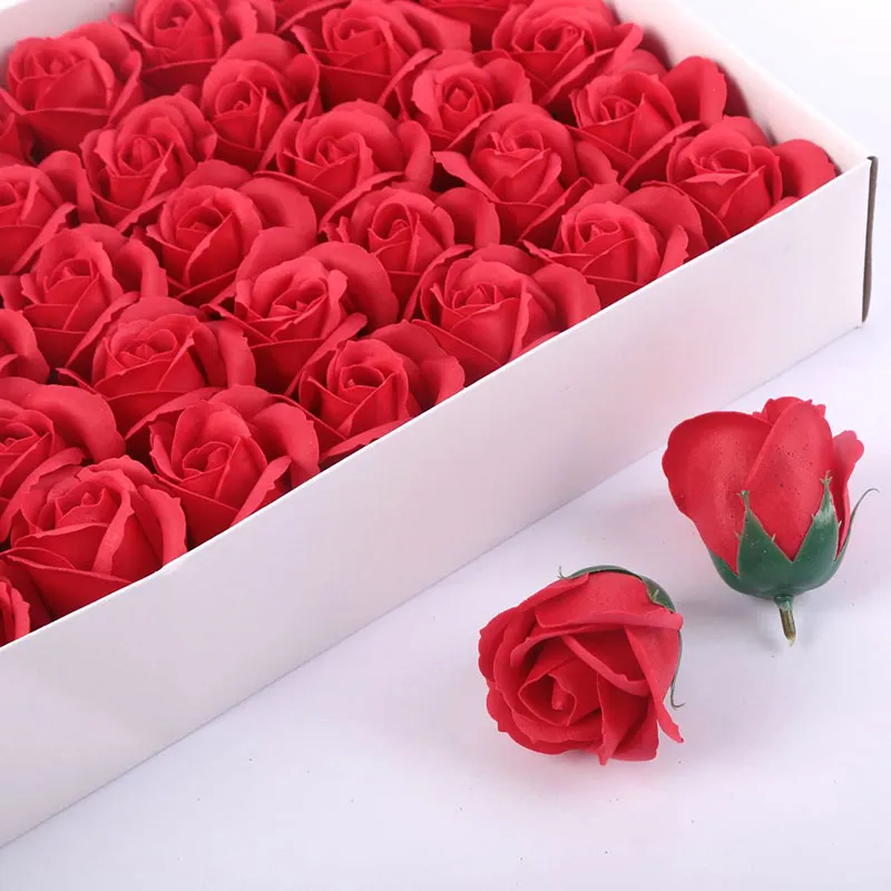 50/100pcs Big Soap artificial flower roses 3layer with base forever eternal rose DIY bouquet floral Valentine mother