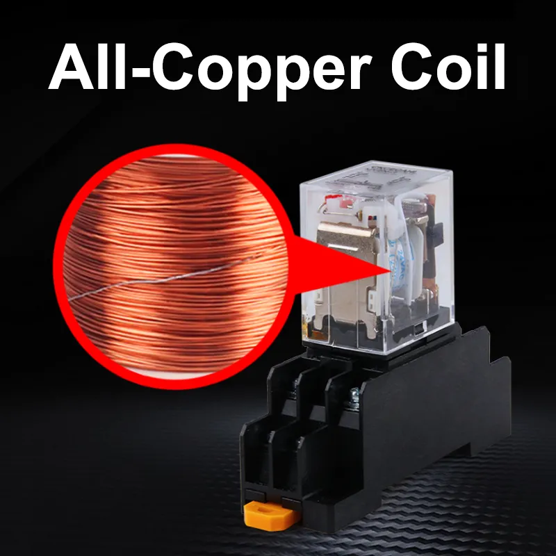 APIELE Relè Elettromagnetico MY2NJ 2PDT | Bobina 12VDC, 10A, 8 Pin, Con Base E Spia Luminosa - Foto 10