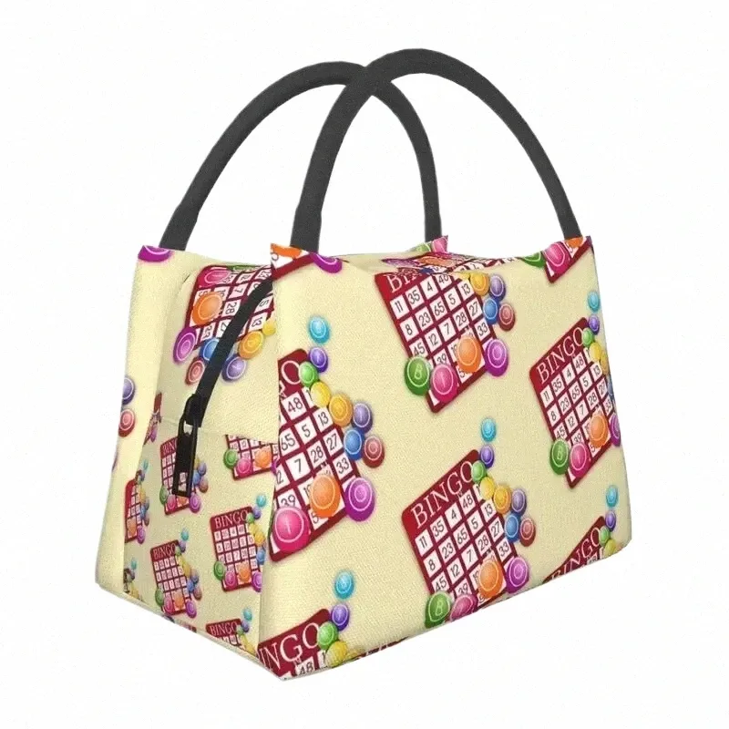 Meilleur jeu de bingo pour les joueurs de bingo Boîte à lunch réutilisable Femmes Refroidisseur étanche Aliment thermique Sac à lunch isolé Lunchbag V0UX #