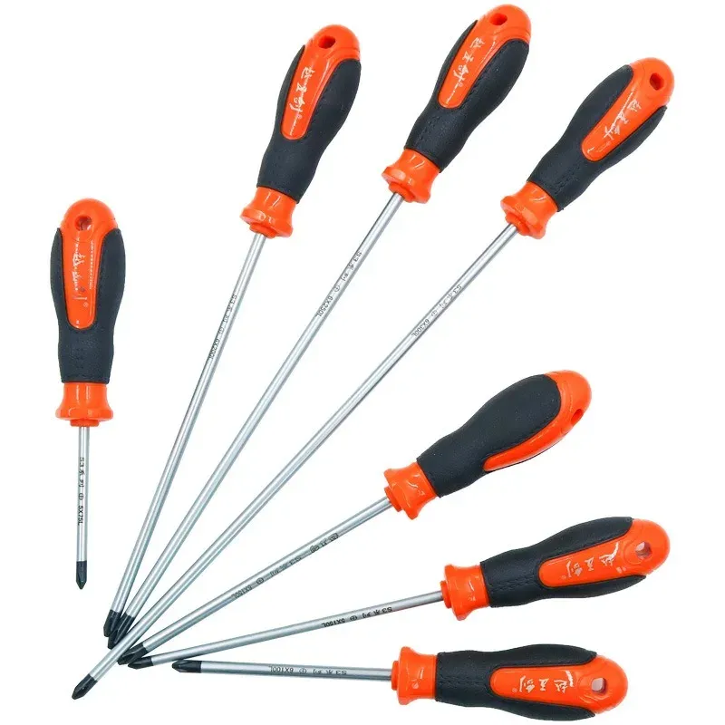 Neilsen CT1502 2-Piece Extra Long Screwdriver Set - 450mm PH2 & Flat Head With Magnetic Tips