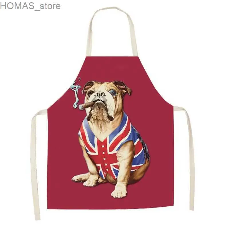 Cartoon Bulldog Dachshund Novelty Aprons Kmart Unisex Kitchen And Dinner Cleaning Tool For
