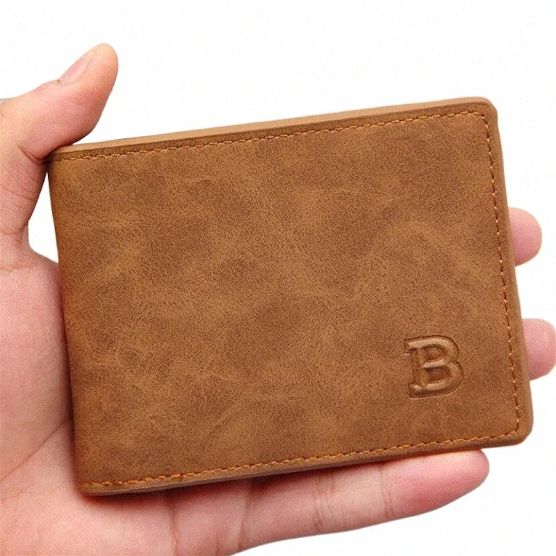 1PC FI Mini Men's Luxury Busin Wallet Card Holder Man Purse Coin Bag Zipper C Dollar Purse Clutch U5TV#