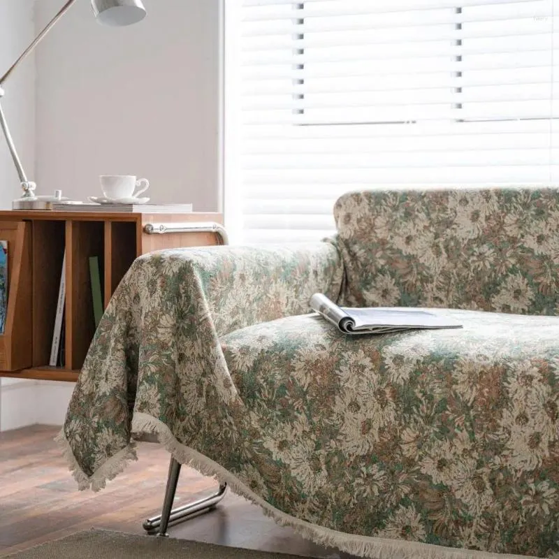 Cadeira cobre sofá presente idéia vintage fazenda em forma de sofá slipcover com padrão requintado macio resistente ao desgaste para universal