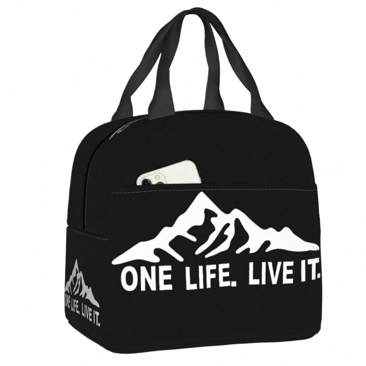 Personalizado One Life Live It Lunch Bag Thermal Cooler Isolado Lancheira para Mulheres Crianças Escola Trabalho Picnic Food Tote Bags P6NA #