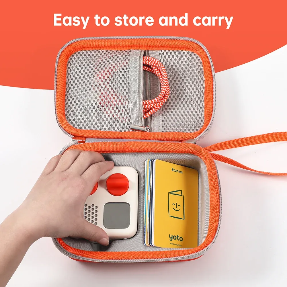 Étui De Transport Yoto Mini 2024 - Sac Bandoulière Étanché Pour Lecteur Audio, Casques, 30 Cartes Et Accessoires