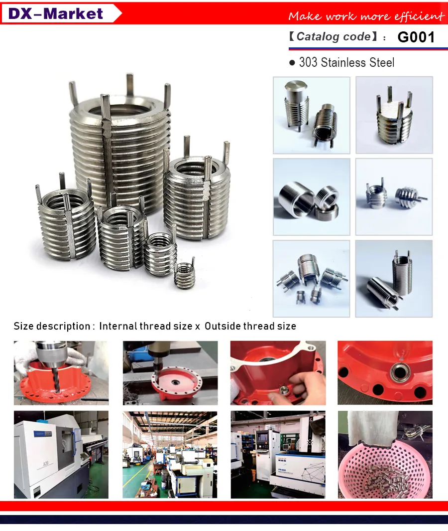 M2-M20 Keylock Wire Thread Insert with Key-locking Mechanism for Thread ...