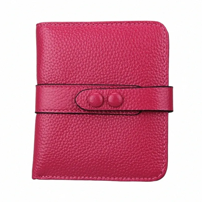 RFID Blocage Portefeuille Femme Petit Mini Safe Mey Sac Titulaire de la carte de crédit Porte-monnaie Solide Carteira Mulheres Portefeuille Femme R38 d7nv #