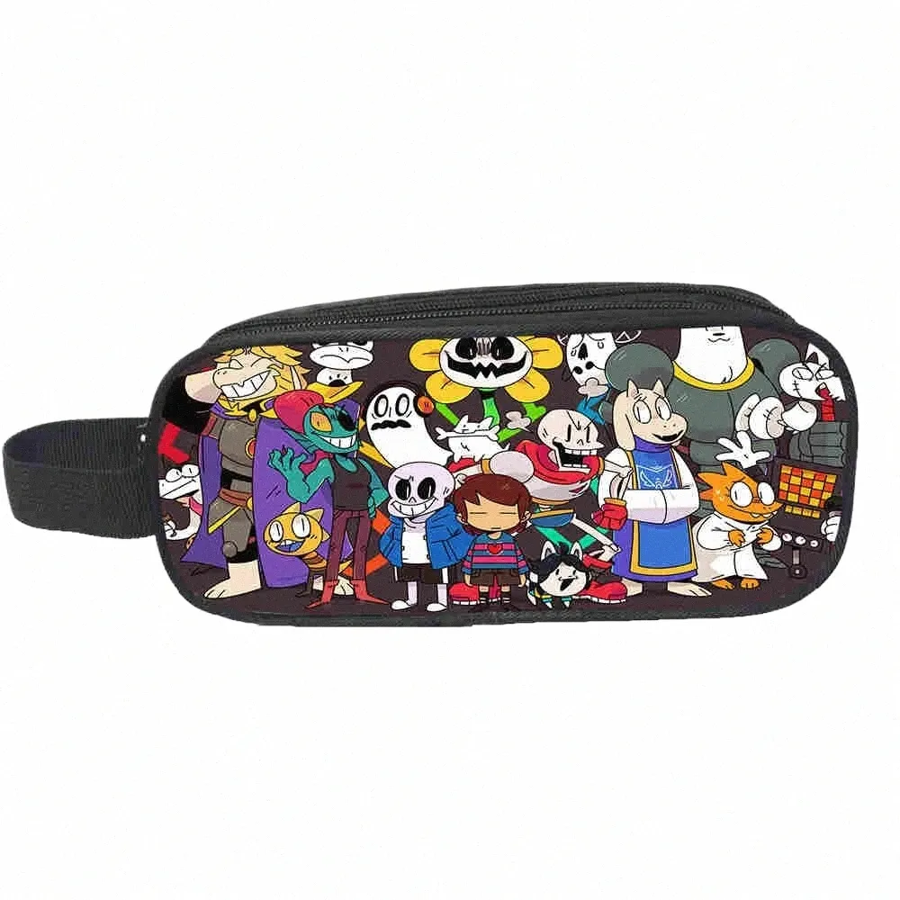 Undertale Sacs à main Jeu Personnalisé Femmes Hommes Adolescents Garçons Filles Enfant Enfant École Casual Crayon Cas Fourre-Tout Sac Pochette r6c3 #