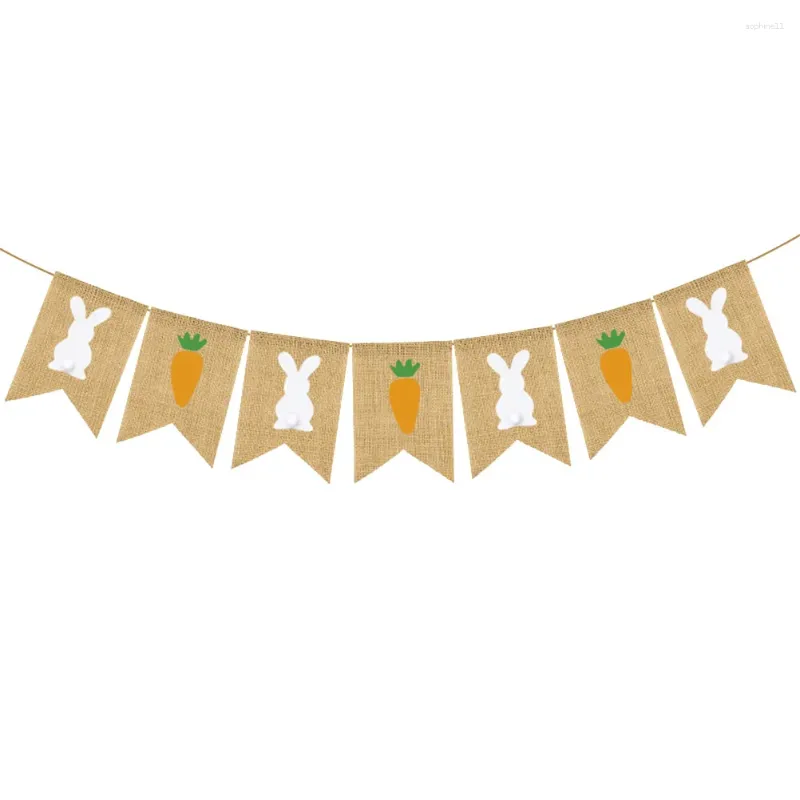 Party Decoration Easter Bunting Garland Banner Flower Garlands Decor Linen For Swallowtail