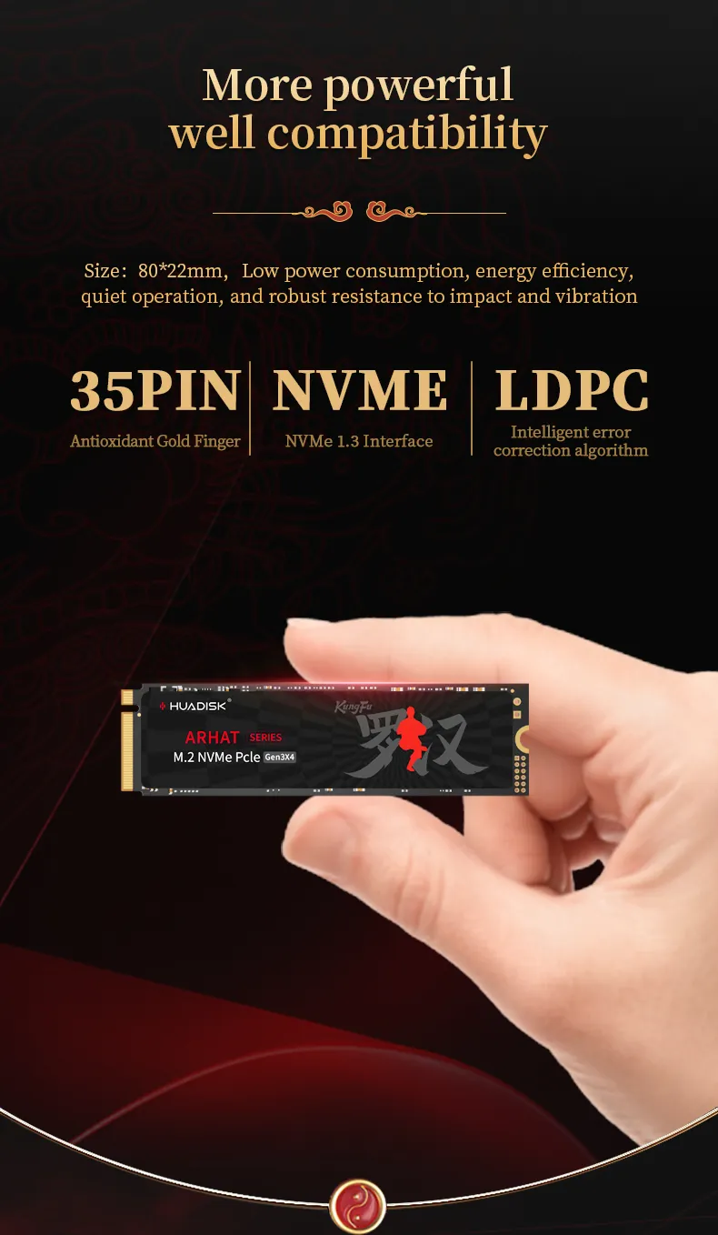 Huadisk NVMe M2 1TB 512GB Internal solid disk drive with TLC Huadisk NVMe M2 1TB 512GB Internal solid disk drive with TLC