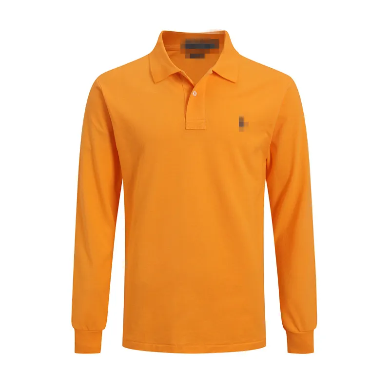 Roupas de marca high-end novo verão de alta qualidade pônei masculino camisa polo bordada qulity polos masculino de algodão de secagem rápida camisa de manga comprida roupas esportivas