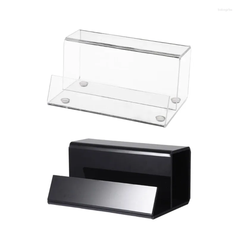 Hooks Clear Black Vinyls Record Storage Holder Acrylic Display Stand for Office Home Desktop Kxre