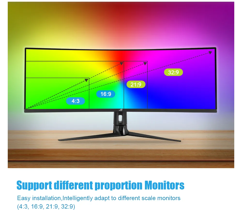 Smart Control led strip for Computer Monitor Screen...