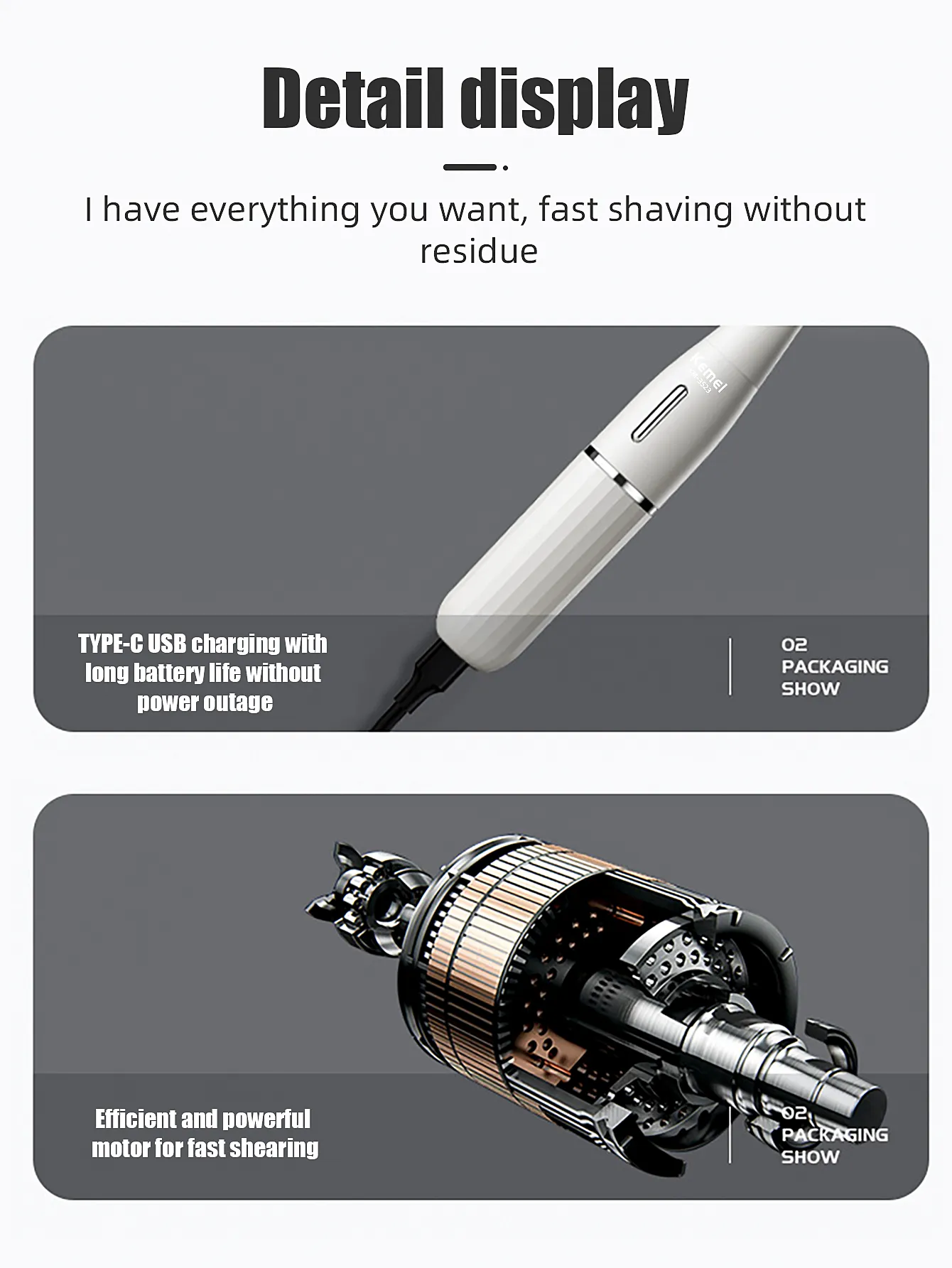 Épilateur Kemei 6-en-1