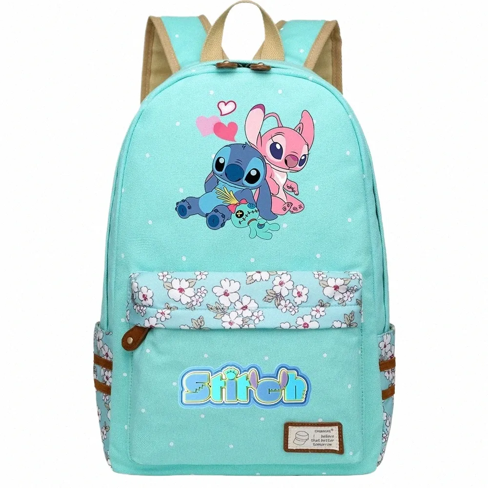 New Stitch Kawaii Boy Girl Kids School Book Bags Mulheres Bagpack Adolescentes Schoolbags Canvas Travel Laptop Backpack 32tC #