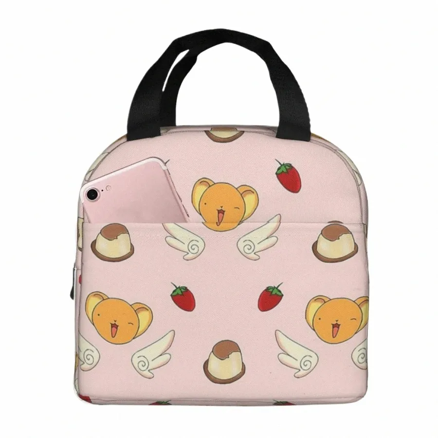 termiczna torba na lunch dla mężczyzn kobiety Kero Cardcaptor Sakura Izulowana chłodnica przenośna praca piknikowa Oxford Tote Bag