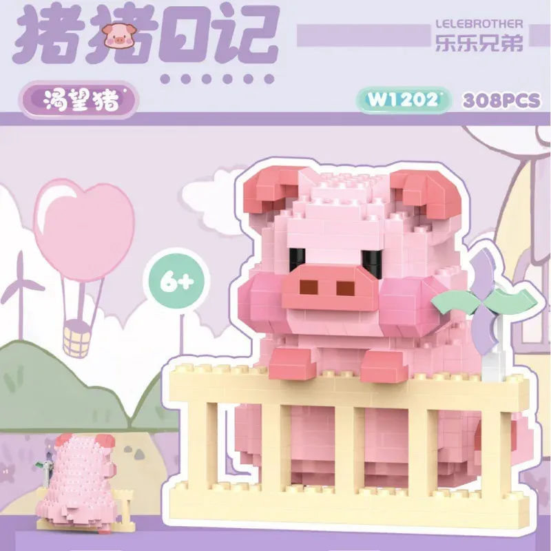 Set De 2 Mini Pandas De Bloques De Construcción | Figuras De 180 Y 153 Piezas | Juguete Educativo Y Regalo Para Niños Y Adultos
