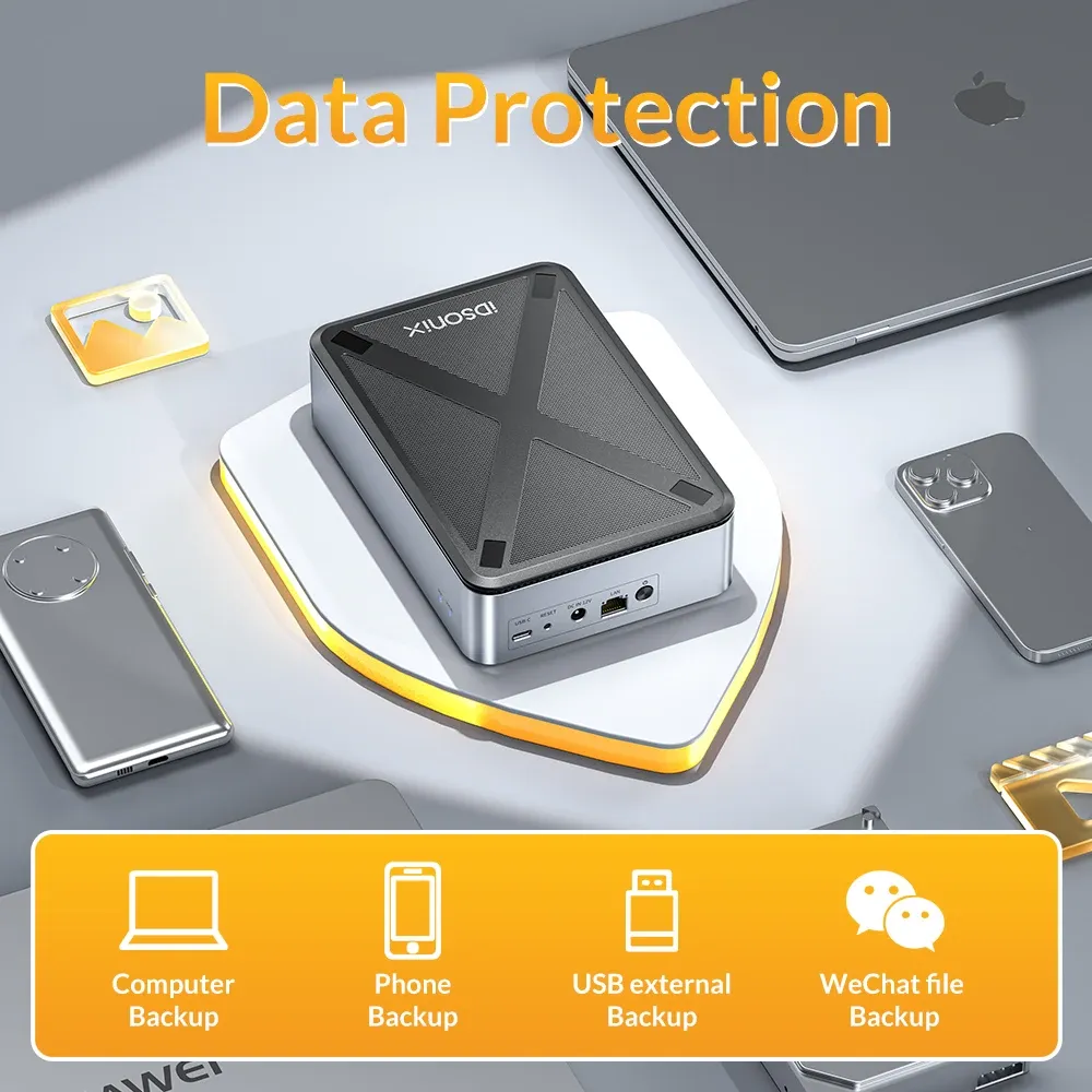 iDsonix ID25 パーソナルクラウドストレージ スマホ・PCからどこでも遠隔アクセス可能。超小型NAS「IDSONIX