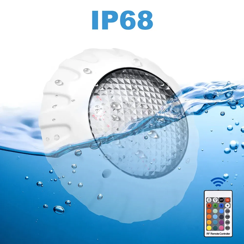 DHgate.com:IP68 Waterproof LED Underwater Pool Lights, DC12V RGB Color ...
