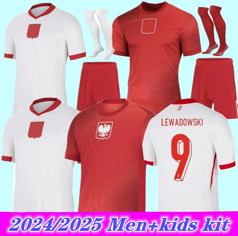 2024 Nya Polen Lewandowski Soccer Jerseys Krychowiak Polonia 24 25 Grosicki Zielinski Milik Zalewski Szymanski Polish Shirt