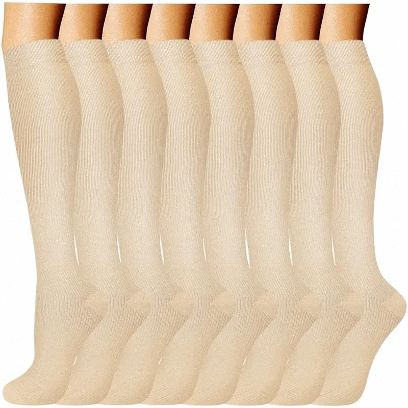 Chaussettes de sport en cours d'exécution genou haute hommes Compri chaussettes enceinte œdème voyage diabète varices voyage Compri chaussettes 46R8 #