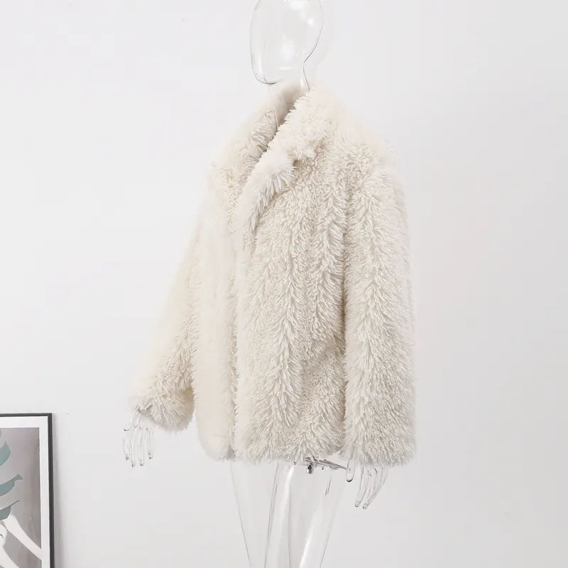 JSELF Curly Fur Coat ivory 01 Fur Coat Curly Reversible Double jself