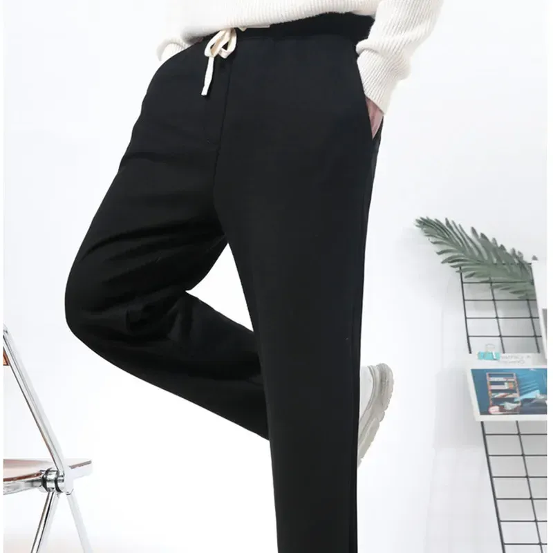 Extra Long 118CM Sweatpants Tall Men 190CM Straight Sports Casual Loose Fleece Autumn Winter Thick Trousers Black Track Pants From 54 65 DHgate