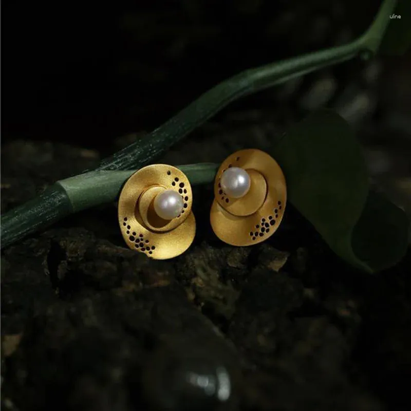 Stud Earrings Korea 2024 Fashion Natural Pearl ForWomen Luxury Retro Statement Party Jewelry Accessories Gift