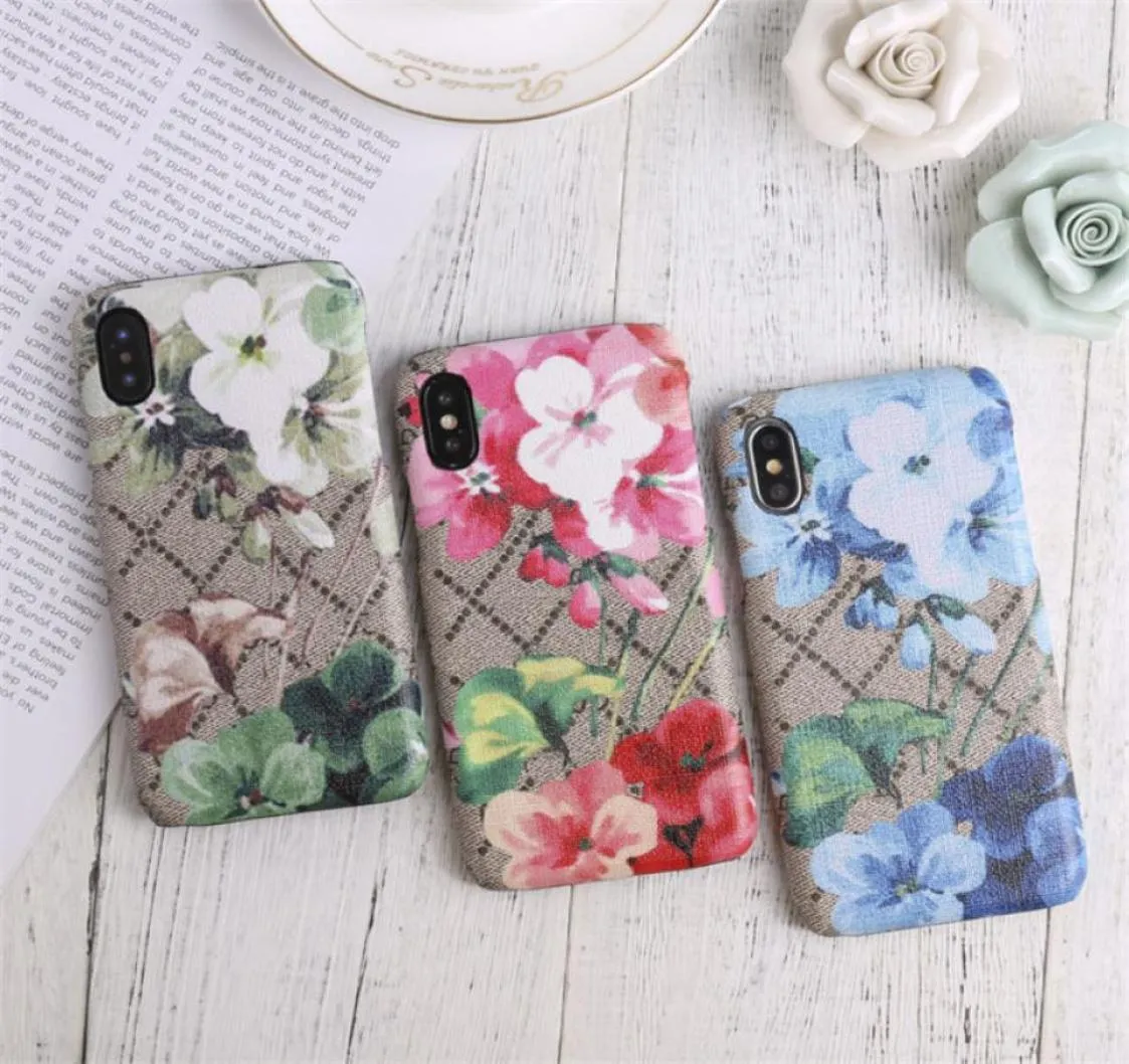 Mode bloemen met geruite telefoonhoes voor Huawei P30 IPhone 12 13 Pro Max 7 8 Plus 6 Xs Hoge kwaliteit Shell4182952