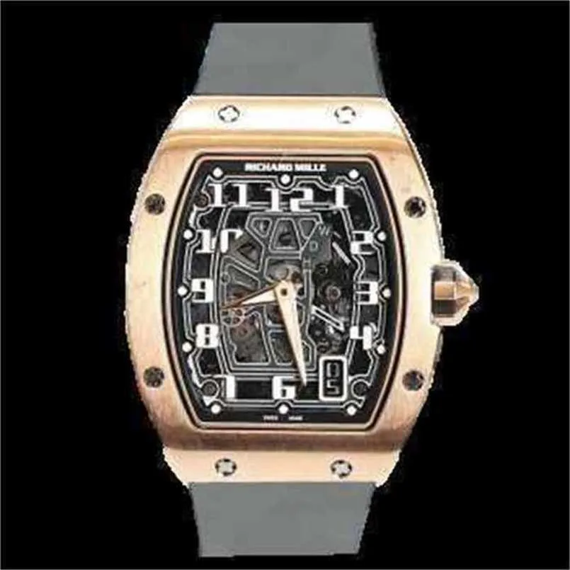 VS Factory Miers Ricas Watch Swiss Movement Automatic Waterproof Quality RM 67-01 Rose Gold Limited Edition Chaining Ultra Thin WristHAYO6E9R