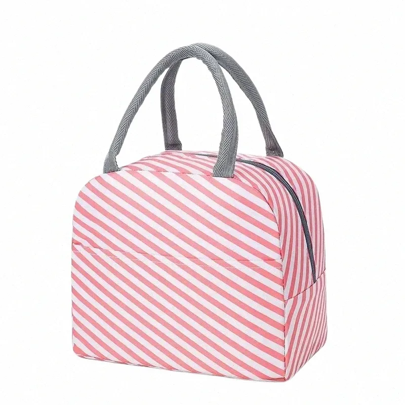 Bolsa de almuerzo Trabajador de oficina Traiga comidas Bolsa térmica Niño Picnic Bebida Merienda Fruta Mantenga bolsos frescos Bolsas de alimentos v1dx #