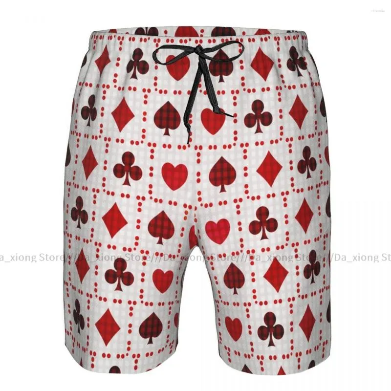 Shorts masculinos homem roupa de banho poker carros estampado calção de banho praia prancha de banho trajes de banho