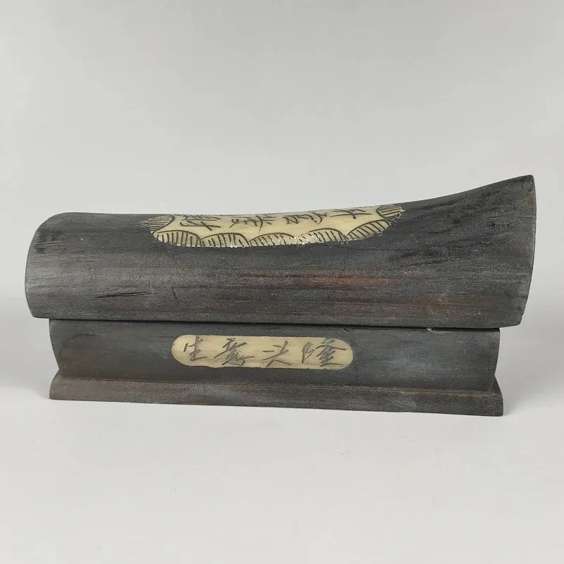 Utarbetad kinesisk oldstyle klassisk handgjorda dekoration ebenholts mini gynnsamma ord kista lådan smycken ord slumpmässigt 240325
