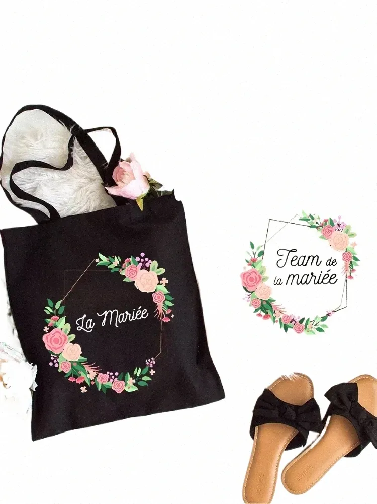 evjf Tassen Team Bruid Bachelorette Tote Bags Tote Bag voor dames Handtassen La Mariee Grafische winkeltas voor vrijgezellenfeest n0tF #