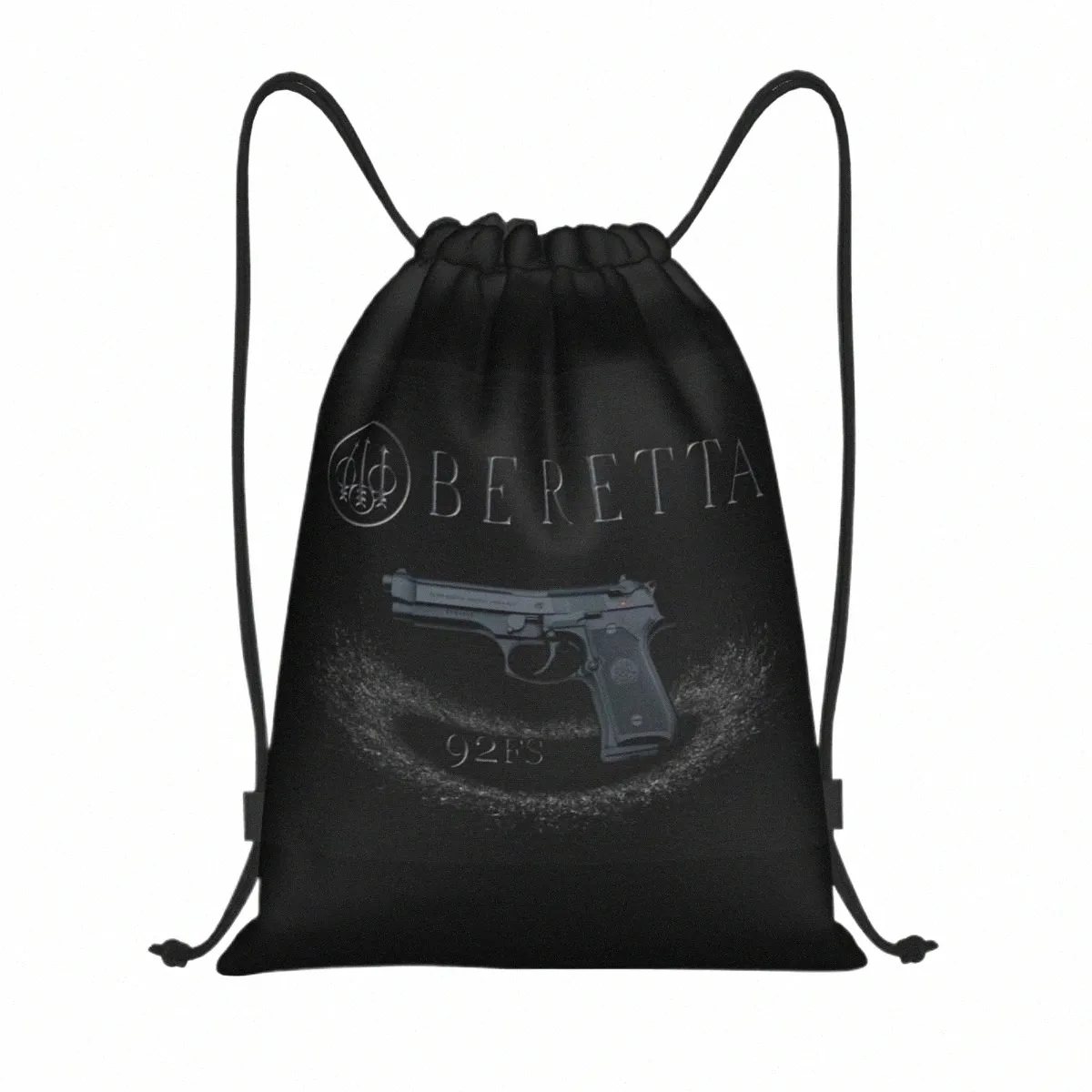 Custom Military Gun Fan Berettas Sac à cordon Hommes Femmes Sports légers Gym Sac à dos de stockage E9jz #