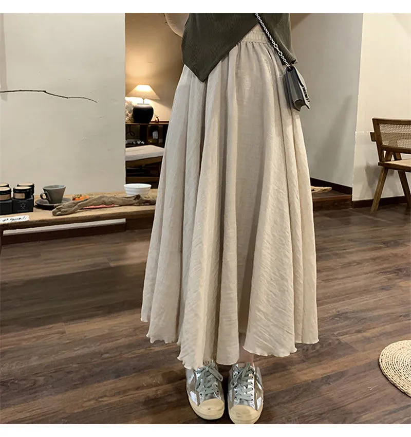 Mori Girl Summer Women Retro Long Skirt Japanese Korean