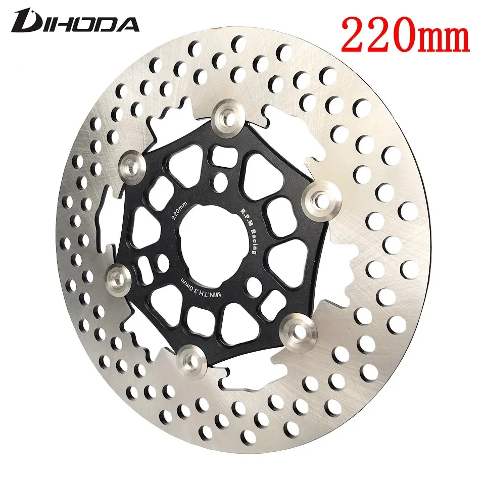 Universal CNC Aluminum alloy Floating disk motorcycle brake disc 220mm Hole pitch 57mm For Scooter Sportbike 240318