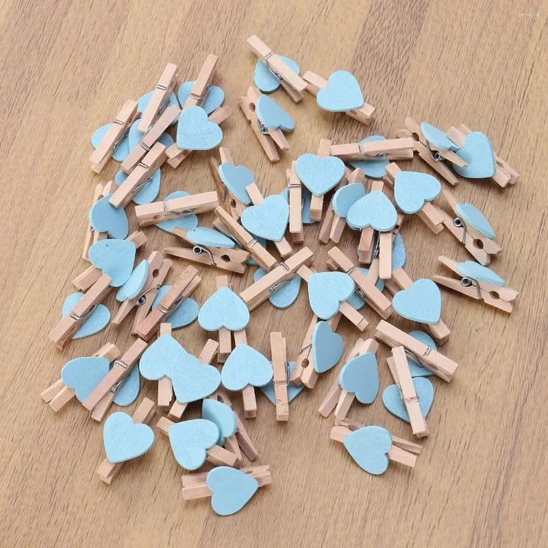 フレーム50 PCS Labiales Que cambian de color love po clip wood home decorationミニ竹