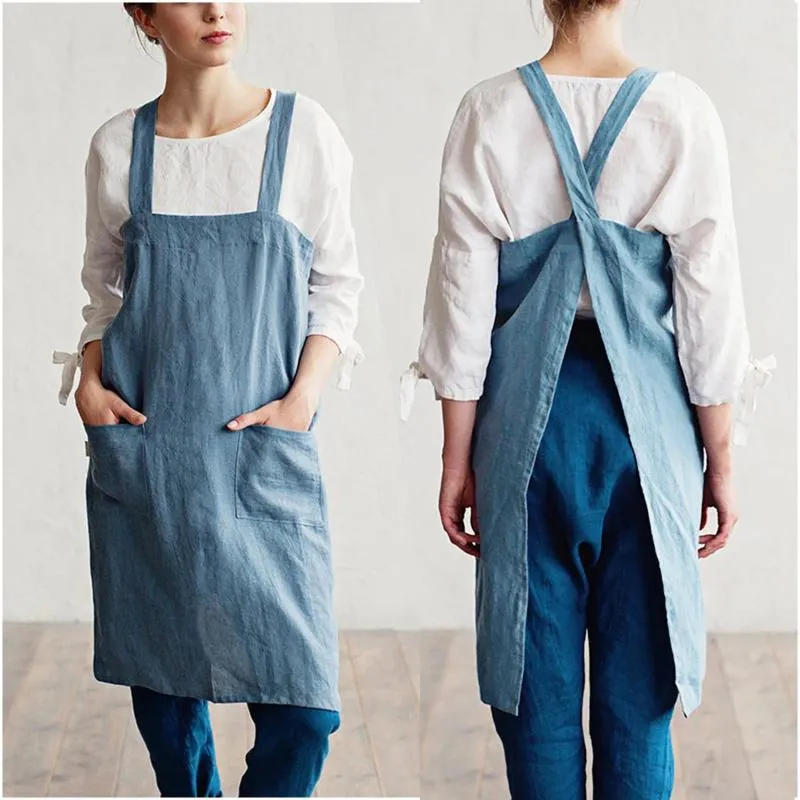 Bordduk Bomull och linnetyg av high end Fashionable Home Decor Kitchen Apron Handgjorda målade förkläden för kvinnor 5x