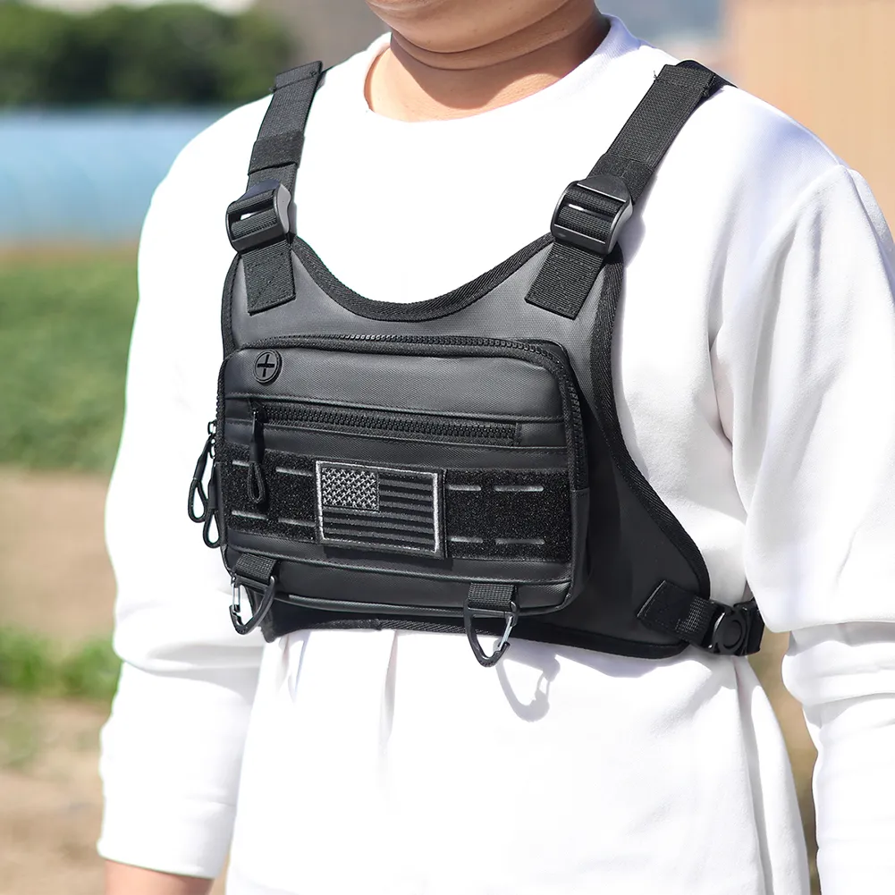 Unisex Adjustable Sports Chest Bag: Water-Resistant Outdoor