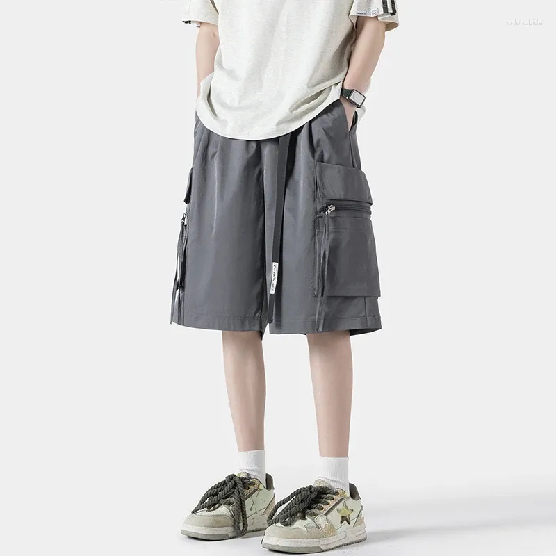 Herr shorts varumärke män last sommar harajuku streetwear mode techwear hip hop byxor bermudas maskulina manliga kläder