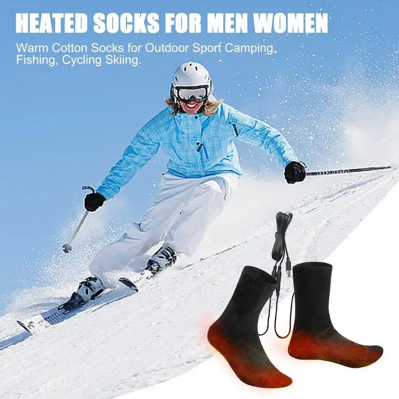 Chaussettes chauffantes USB – Chauffe-pieds électriques rechargeables, chaussettes chauffantes thermiques d'hiver, équipement chaud isolé confortable | Protection extérieure contre le froid pour le Chaussettes chauffantes USB – Chauffe-pieds électriques rechargeables, chaussettes chauffantes thermiques d'hiver, équipement chaud isolé confortable | Protection extérieure contre le froid pour le