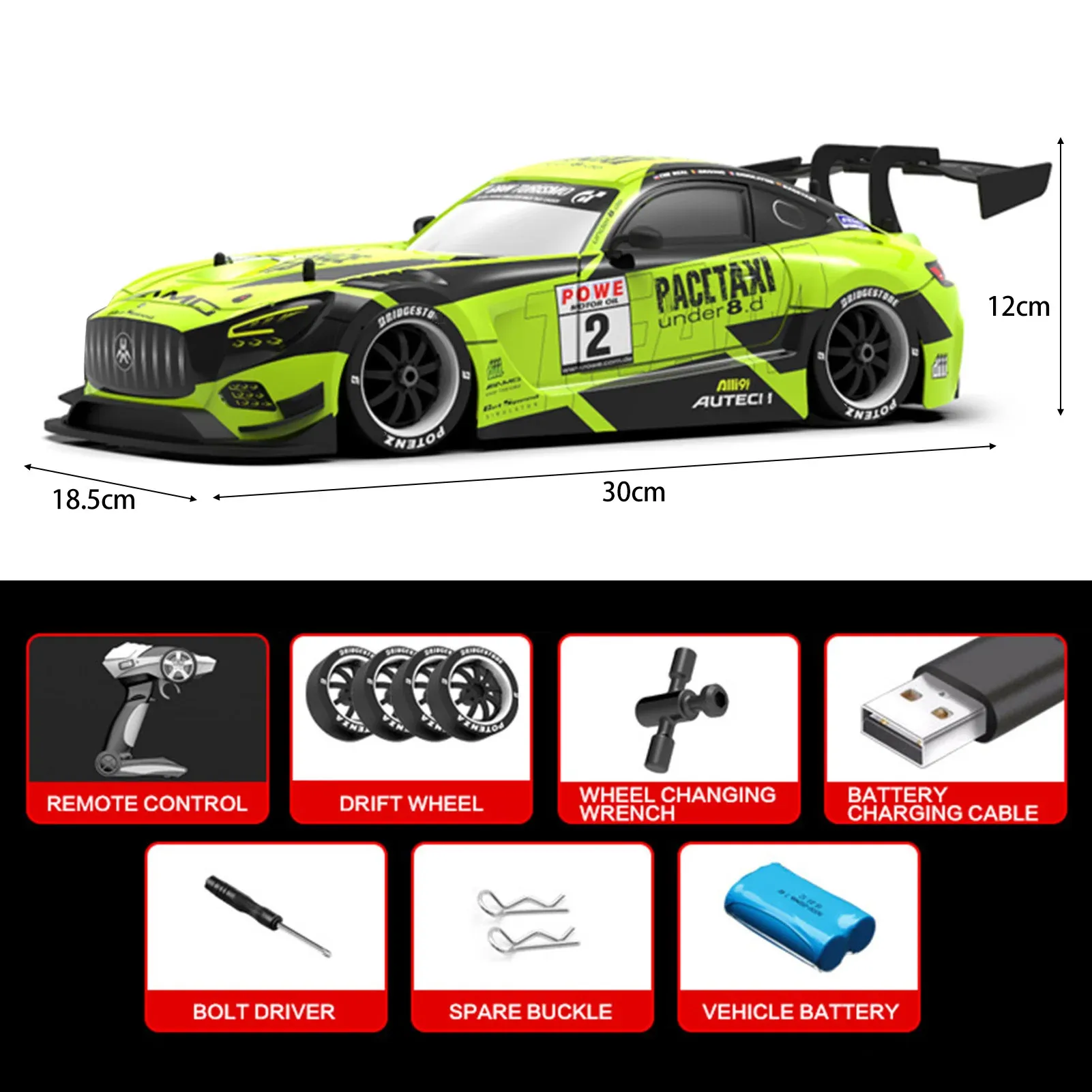 DHgate.com:Upgraded1/16 Scale RC Drift Car, 4WD 2.4Ghz Remote Control ...