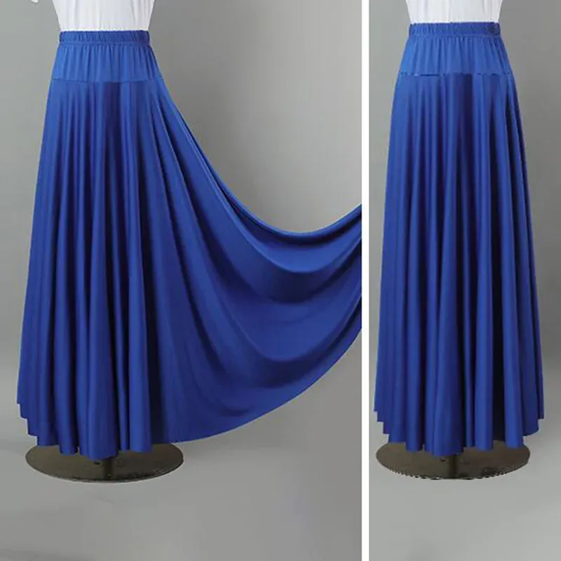 Elegant Pleated Half-Length Chiffon Dance Skirts for Women 10 Colors