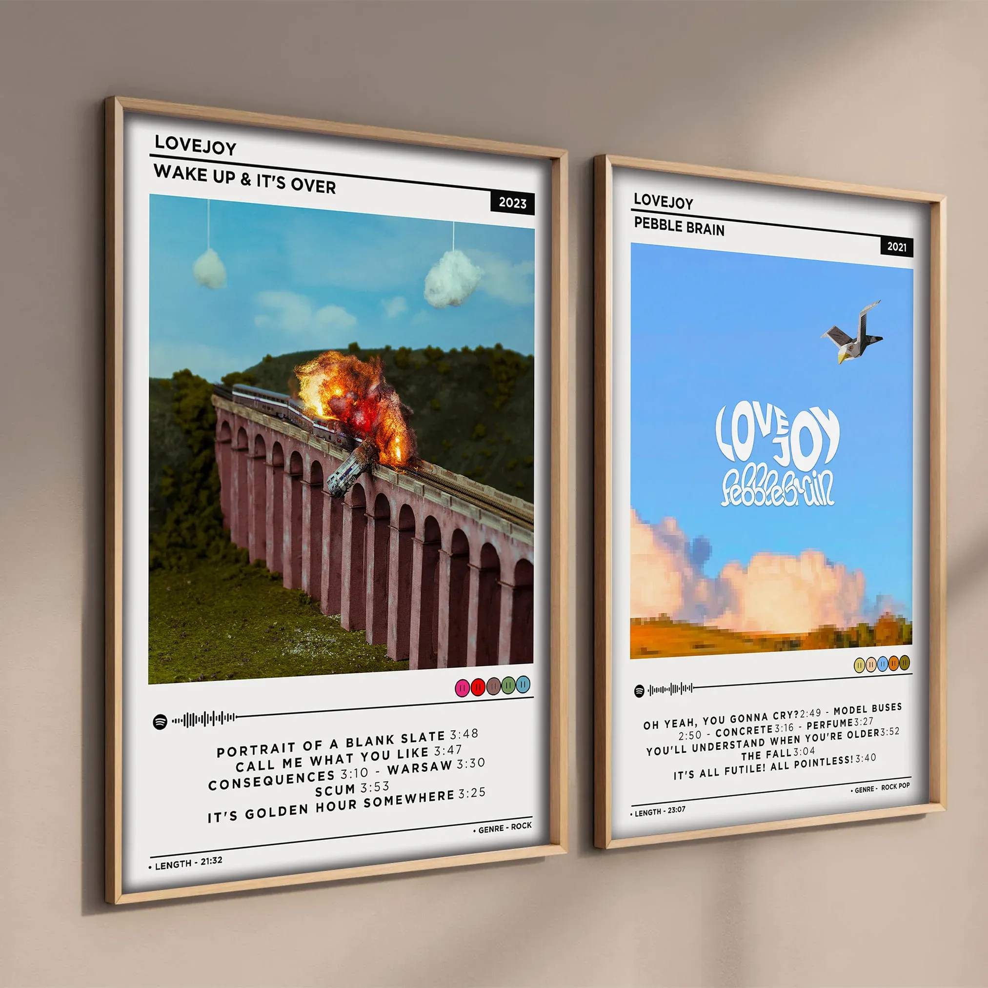 Music Album Art Canvas: Wake Up & It's Over Prints for Room Decor from ...