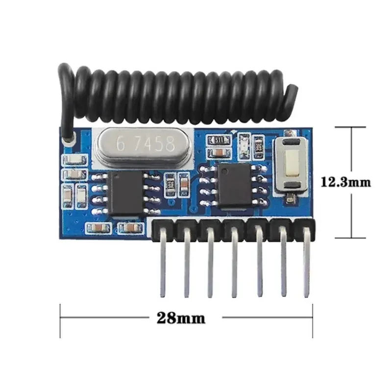 Ny 2024 433MHz RF Remote Control sändare och 433MHz RF Relämottagaromkopplare DC3.3V-5V JOG Self-Locking Interlock Controller