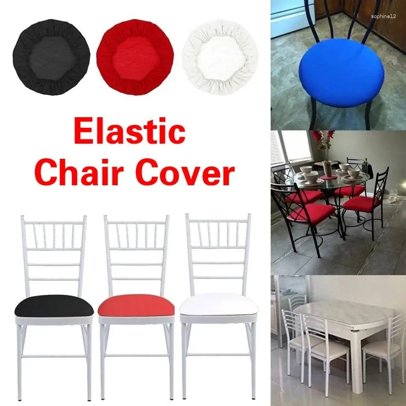 Cubiertas de silla Cubierta de moda Spandex Bar Taburete Asiento elástico Oficina en casa Banquete de boda Color sólido Funda elástica