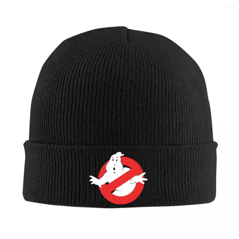 Berets Ghostbusters Movie Music Ghost Busters Knitted Hat For Women Men Beanies Autumn Winter Hats Acrylic Warm Cap