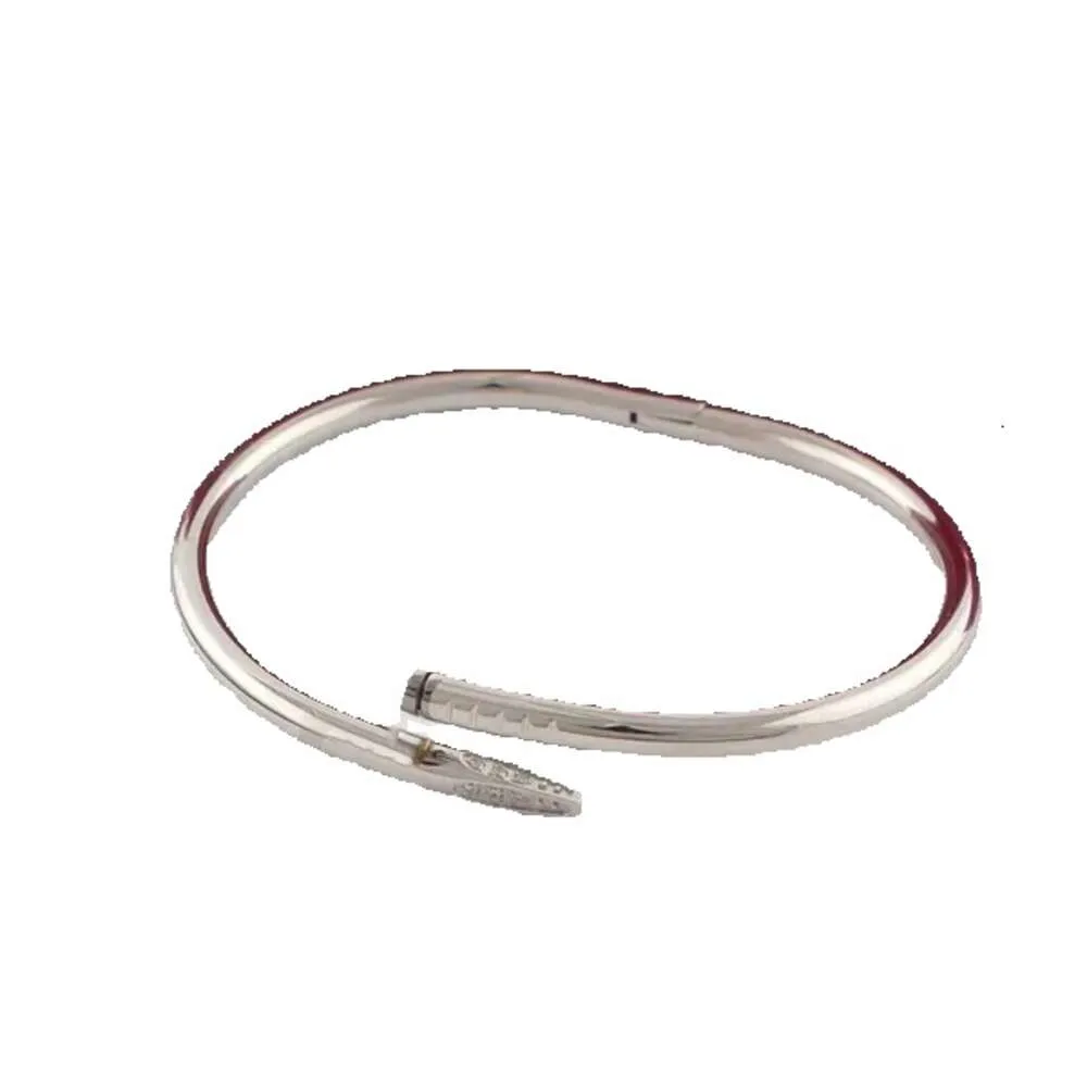 Love Nail Designer Braccialetti per donna Bracciale in lega di acciaio inossidabile da uomo Pulsera Pulseras placcato oro Sier Rose Bracciale con diamanti gioielli