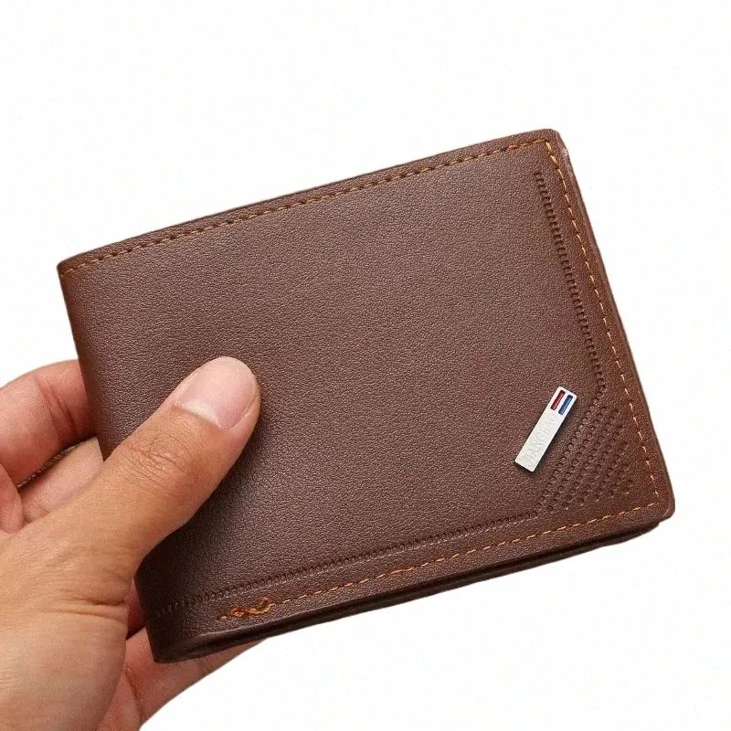 Homens Carteiras Inserções Dobrável Imagem Coin Slim Bolsas Busin Mey Cartões de Crédito Titulares Vintage Protecti Capacidade Sacos w5gn #